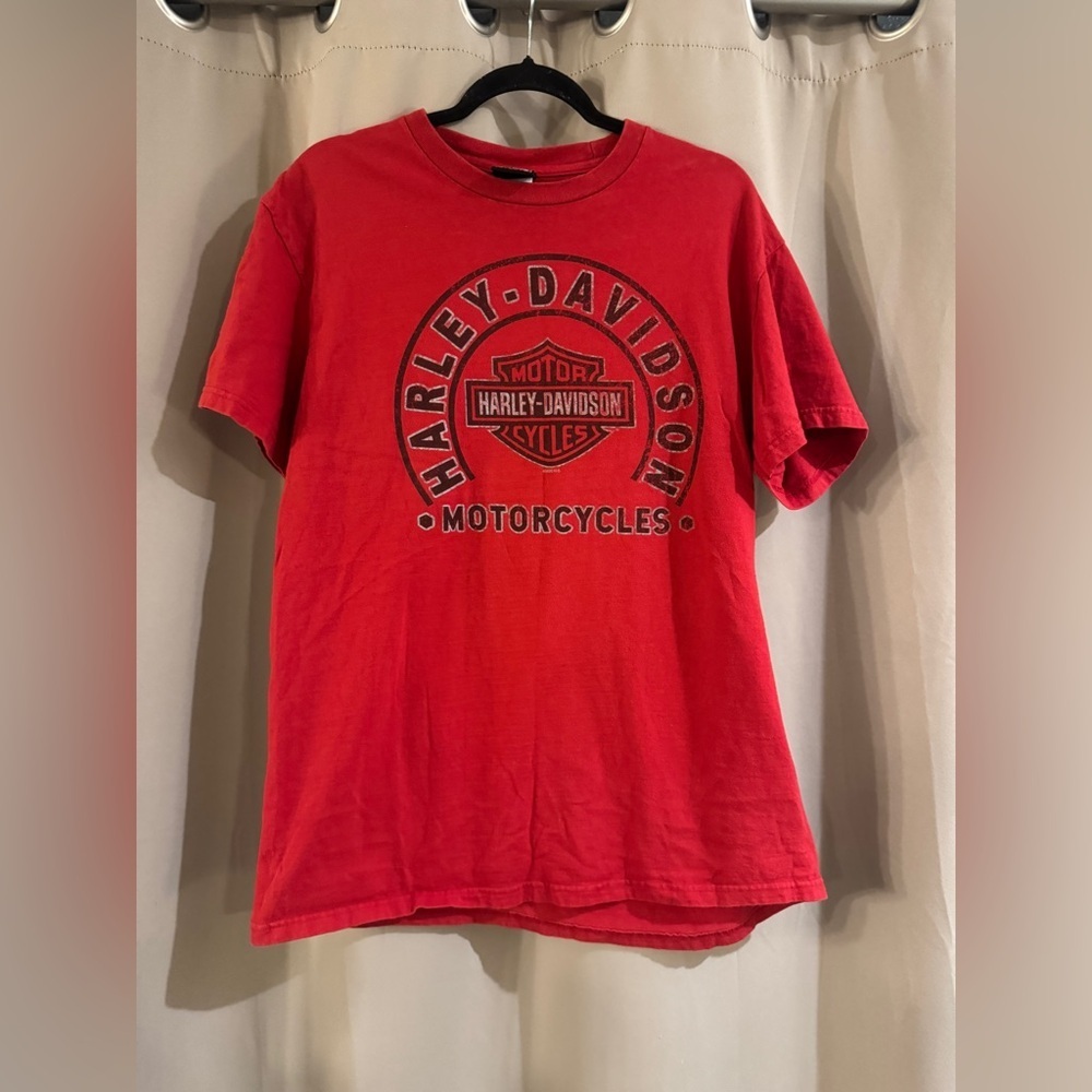 Harley‑Davidson Red Short‑Sleeve Logo Tee